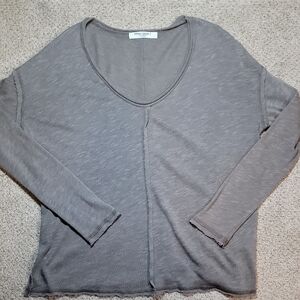 Project Social T Charcoal Long Sleeve Top